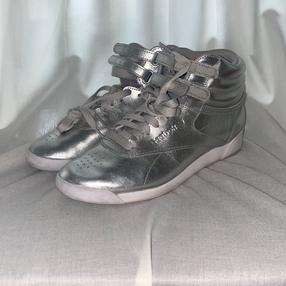 Silver Reebok High Tops
